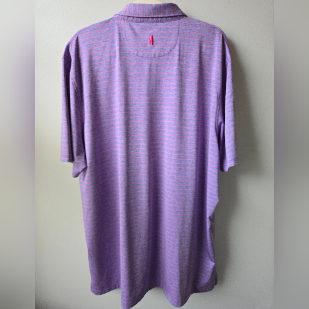 johnnie-O Lavender and Blue Polo Shirt - Picture 3 of 5